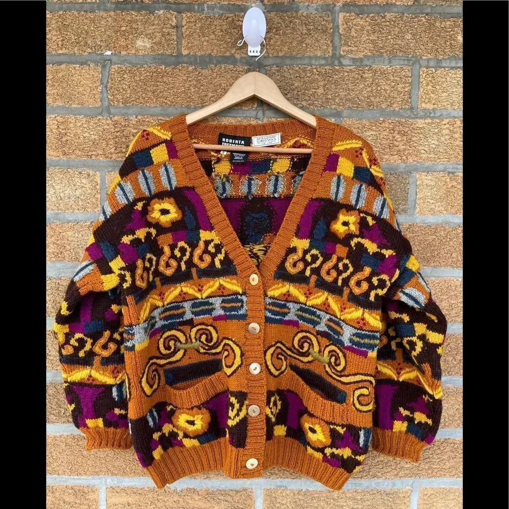 Vintage Roberta Freymann Handknitted Sweater Small